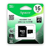 Карта пам'яті Apacer MicroSDHC 16GB UHS-I Class 10 (AP16GMCSH10U1-R)