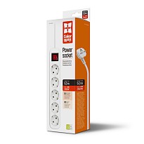 Мережевий фільтр ColorWay 5 розеток 5 м Black (CW-PSEA55W) White