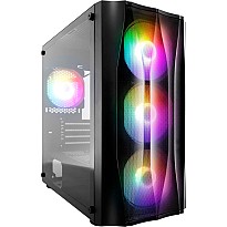 Корпус 1stPlayer X3-M-4F1-BK без БЖ