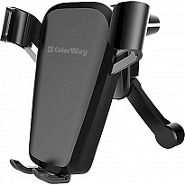 Автотримач для телефону ColorWay Soft Touch Gravity Holder Black