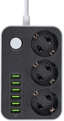 Мережевий фільтр-подовжувач СolorWay 3 розетки/6USB (CW-CHE36B)