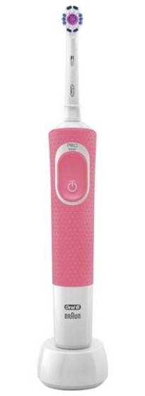 Електрична зубна щітка Oral-B Braun D100 Vitality Pink 3D White