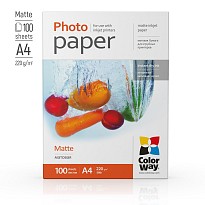 Фотопапір ColorWay матовий 220г/м A4 100 л (PM220100A4)