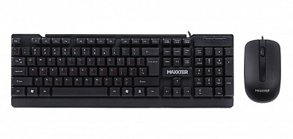 Комплект (Клавіатура + мишка)  Maxxter KMS-CM-01-UA USB Black