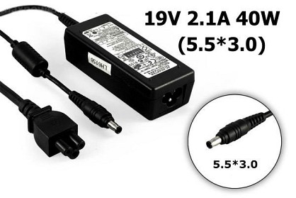 Блок живлення для ноутбука Samsung 40W(19V/2.1A) 5.5x3.0