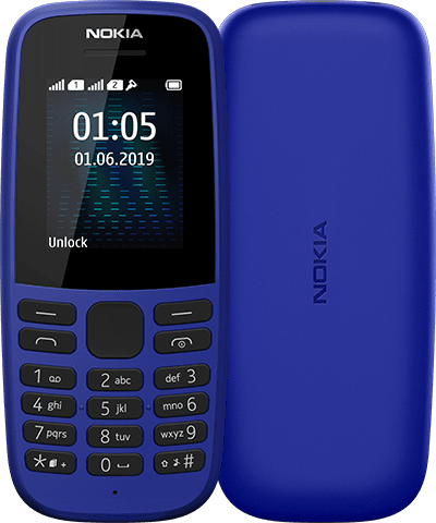 Мобільний телефон Nokia 105 Dual Sim 2019 Blue