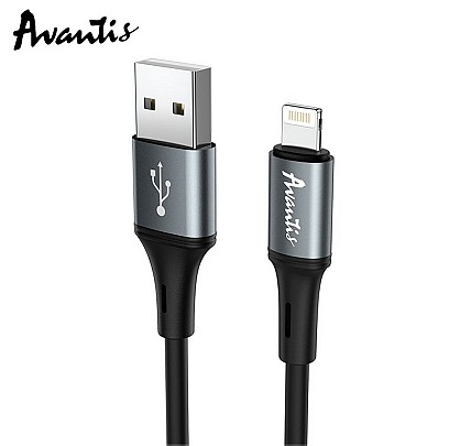 Кабель Avantis AC-80i Cool Silicone charging data cable Lightning Black