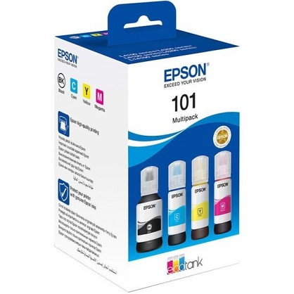 Комплект чорнил Epson 101 B/C/M/Y 1x127 мл + 3x70 мл (C13T03V64A)