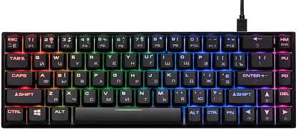 Клавіатура дротова 2E Gaming KG370 RGB 68key Gateron Blue Switch USB Black Ukr