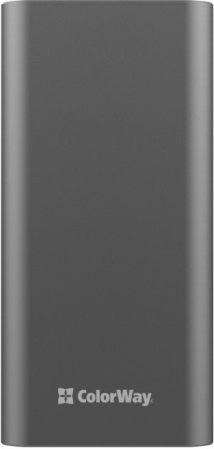 УМБ (Power Bank) ColorWay 20000mAh Full (USBQC3.0 + USB-C Power Delivery 22.5W) Gray