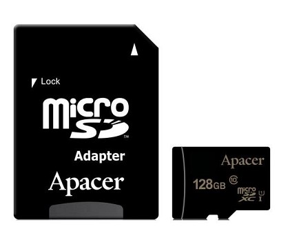 Карта пам'яті Apacer microSDXC 128GB UHS-I U1 + SD adapter (AP128GMCSX10U5-R)