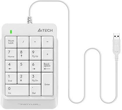 Клавіатура дротова A4Tech Fstyler Numeric Keypad White FK13P