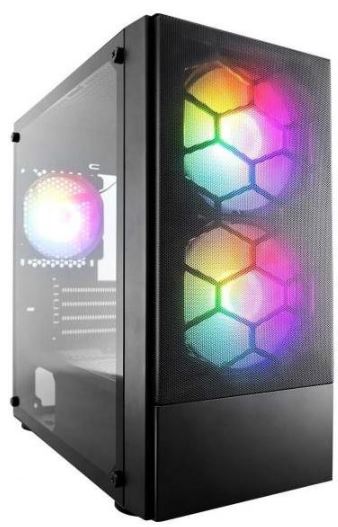 Корпус 1stPlayer X4-M-2F1P-1F1-BK Black