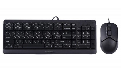 Комплект (клавіатура, мишка)  A4Tech F1512 Black USB