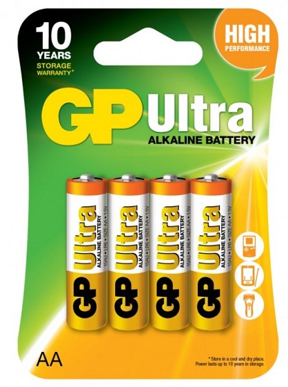 Батарейка GP Ultra Alkaline АА LR6 (15AU-U4) 4 шт