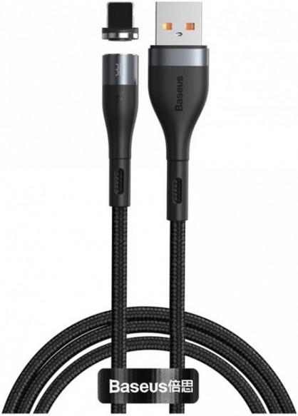 Кабель Baseus Zinc Magnetic Safe Fast Charging Data Cable USB to Micro 2.1 A 1 м Black-Grey (CAMXC-KG1)
