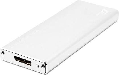 Зовнішня кишеня Frime для M.2 NGFF SATA Metal USB 3.0 (TYPE-A) up to 5 Gb/s Silver (FHE201.M2U30)