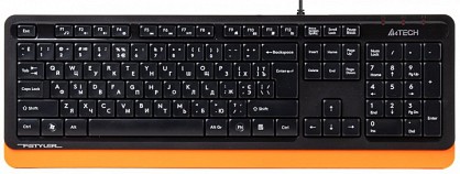 Клавіатура дротова A4Tech FK10 Black/Orange USB