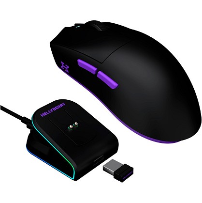 Миша ігрова Hator Hellyberry HM47 Wireless Black-Violet