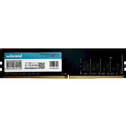Оперативна пам’ять Wibrand DDR4 CL22 8GB 3200 MHz CL22 DIMM (WI3200DDR4D/8GB)