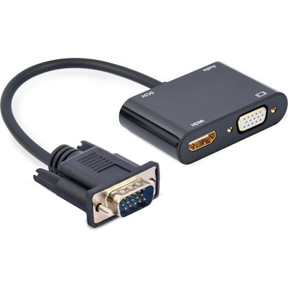 Адаптер-перехідник Cablexpert VGA на HDMI/VGA+Аудіо 3.5 (A-VGA-HDMI-02)