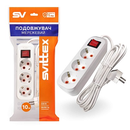 Мережевий фільтр Svittex SV-011-10м.3роз.