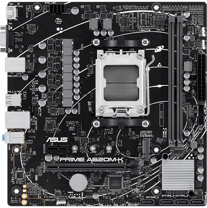 Материнська плата Asus PRIME A620M-K (sAM5, AMD A620, PCI-Ex16)