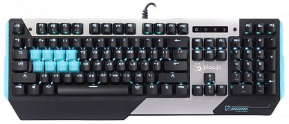 Клавіатура дротова A4Tech Bloody B865 Gun Grey LK Red