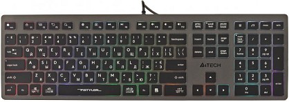 Клавіатура дротова A4Tech Fstyler FX60H USB Grey Neon backlit (USB HUB)