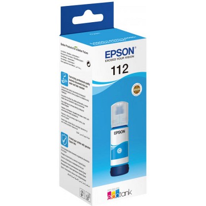 Чорнило EPSON 112 EcoTank Cyan (C13T06C24A)