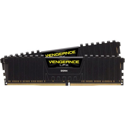 Оперативна пам'ять Corsair DDR4-3200 16384MB PC4-25600 (Kit of 2x8192) Vengeance LPX (CMK16GX4M2B3200C16) Black