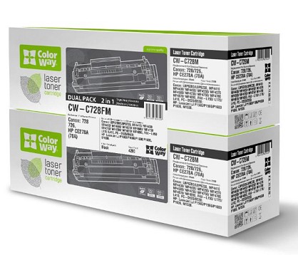 Картридж ColorWay для Canon MF4410/LBP6200 Universal Dual Pack (2шт) (CW-C728FM)