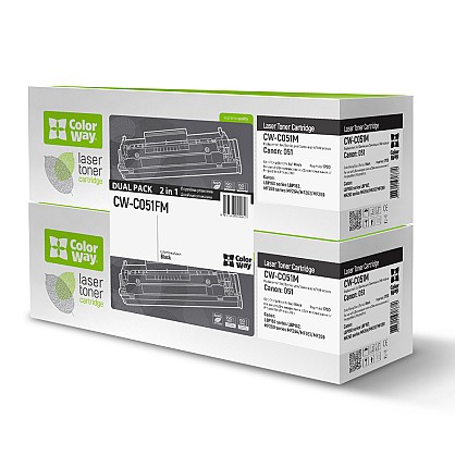 Картридж ColorWay (CW-C051FM) для Canon LBP162/MF269/MF267/MF264 Black (Canon 051) Dual Pack