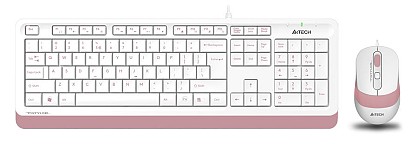 Комплект (клавіатура + мишка) A4-Tech Fstyler F1010 USB Pink