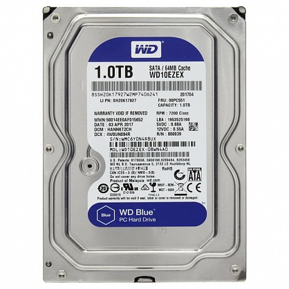 Жорсткий диск Western Digital Blue 7200rpm 64MB (WD10EZEX) SATA 1.0TB