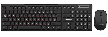 Комплект бездротовий Maxxter KMS-WCM-02B-UA Wireless Black