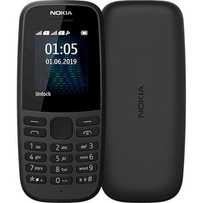 Мобільний телефон Nokia 105 Dual Sim 2019 Black (16KIGB01A01)