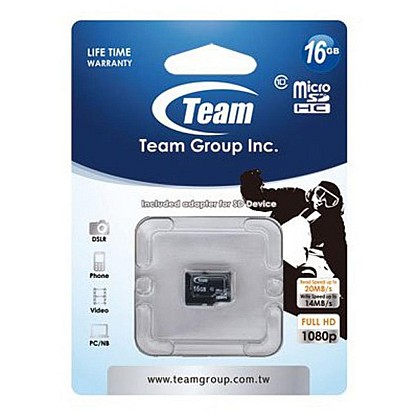 Карта пам'яті Team MicroSDHC 16GB Class 10 (TUSDH16GCL1002)