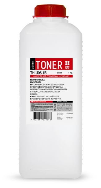 Тонер ColorWay для HP LJ Universal LJ 1005/2035/1010 M402/426 Premium 1 кг (TH-U06-1B)