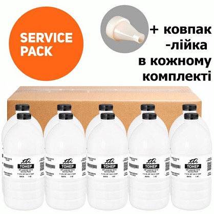Тонер TTI HP LJ 1010/1200/1160/P2015 ПАКЕТ 10 кг (10*1кг) (T102-3) SERVICE PACK У ФЛАКОНАХ