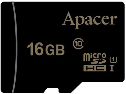 Карта пам'яті Apacer MicroSDHC 16GB UHS-I Class 10 (AP16GMCSH10U1-RA)