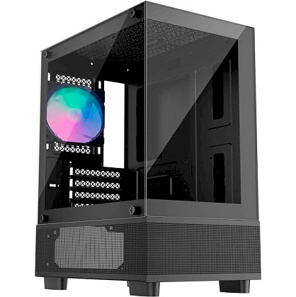 Корпус 1stPlayer Mi2-A-BK-2F7R-1F7 Black без БЖ