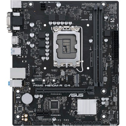 Материнська плата Asus PRIME H610M-R D4-SI (s1700, Intel H610, PCI-Ex16)