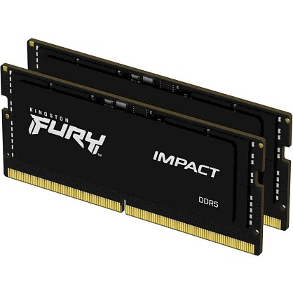Оперативна пам'ять Kingston Fury SODIMM DDR5-5600 32768MB PC5-44800 (Kit of 2x16384) Impact 1Rx8 Black (KF556S40IBK2-32)