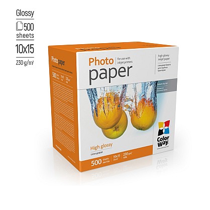 Фотопапір ColorWay глянцевий PG230-500 230г / м2 500 л 10x15 (PG2305004R)