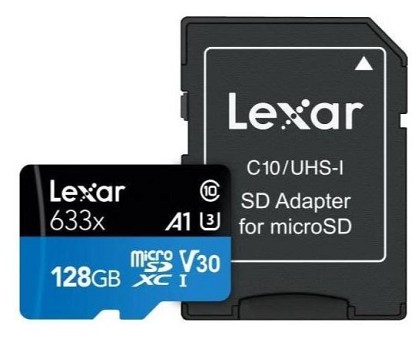 Карта пам'яті Lexar microSDXC High-Performance 633x 128GB Class 10 UHS-I/U3 R100 + SD adapter (LMS0633128G-BNAAA)