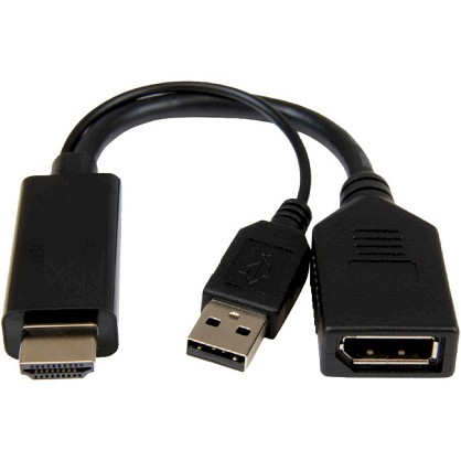 Адаптер-перехідник Cablexpert DisplayPort - HDMI 0.1 м Чорний (A-HDMIM-DPF-01)