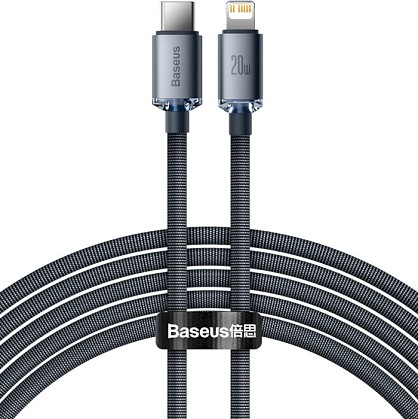 Кабель Baseus Crystal Shine Series Fast Charging Data Cable Type-C to iP 20 W 2 m Black (CAJY000301)