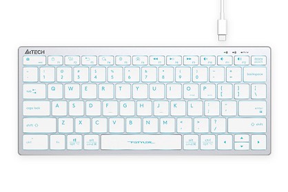 Клавіатура дротова A4Tech FX-61 White Icy Blue backlit
