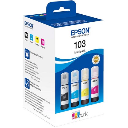 Комплект чорнил Epson 103 MULTIPACK B/C/M/Y 4х65 мл (C13T00S64A)